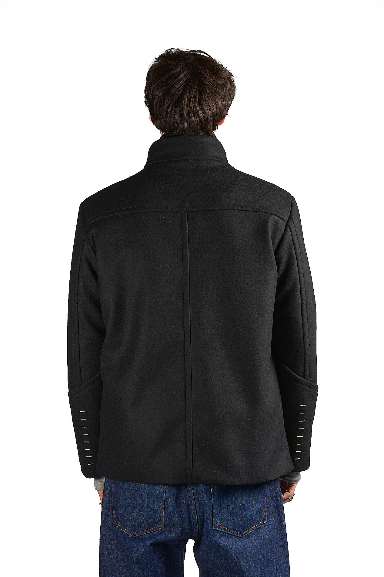 DANIELE BASTA LEATHER AND SILVER JACKET 